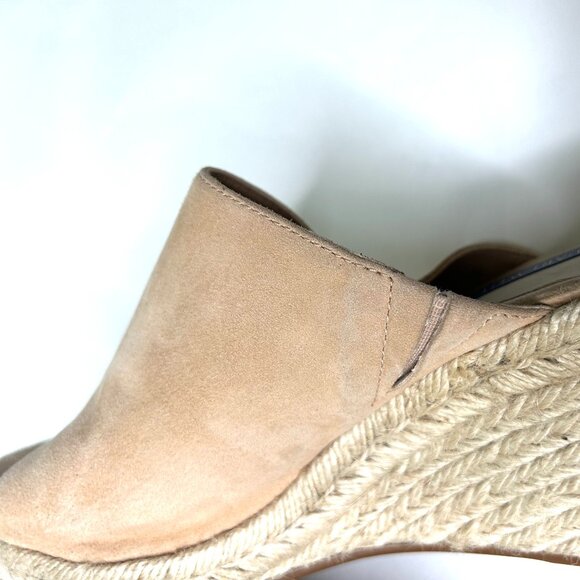 Stuart Weitzman Marabella Platform Espadrille Wedges Tan Size 9 - Picture 10 of 15